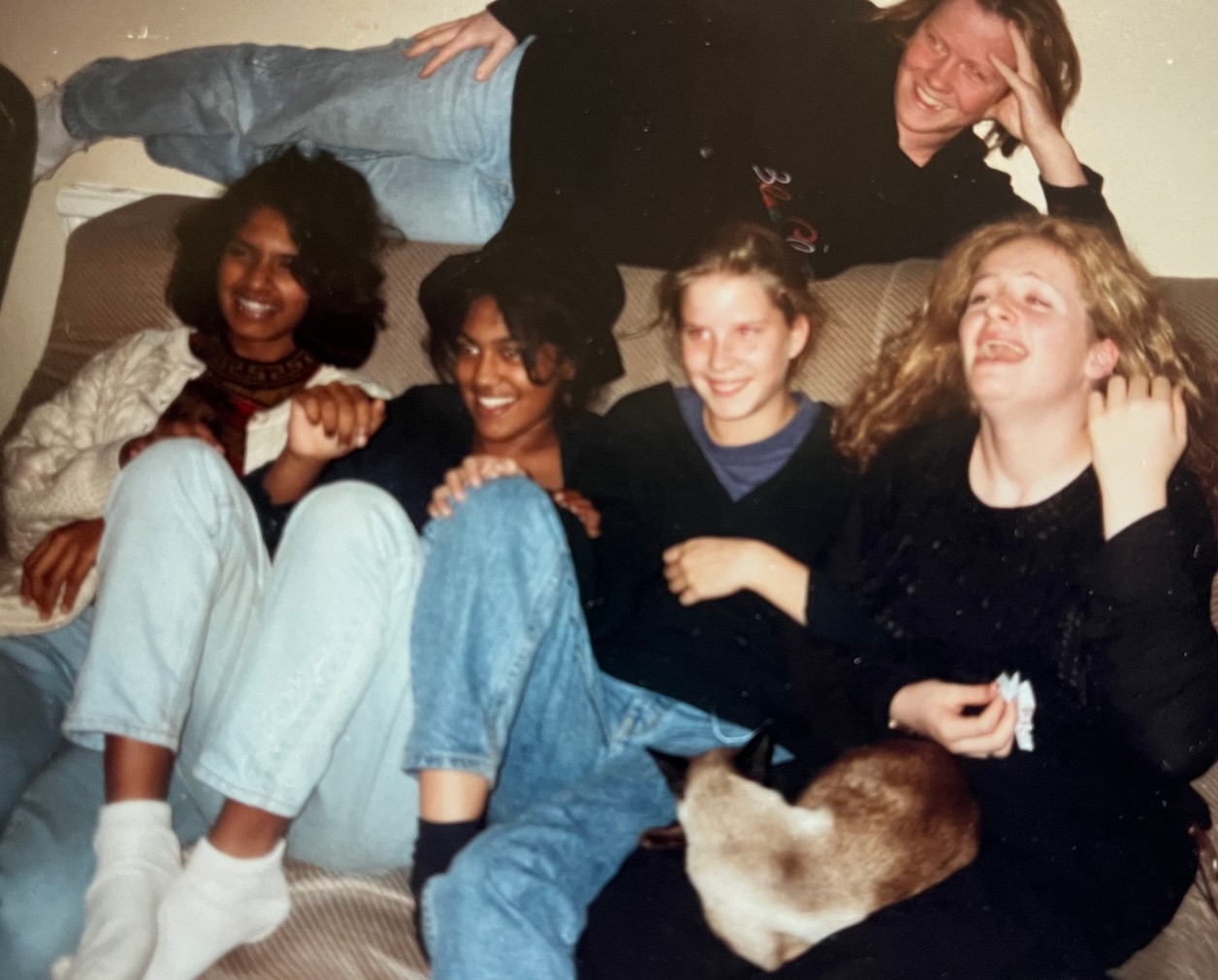 Wycombe girls and cat